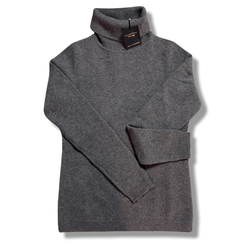 NWT* CASHMERE CHARTER‎ CLUB Luxury Turtleneck Sweater - Picture 2 of 11
